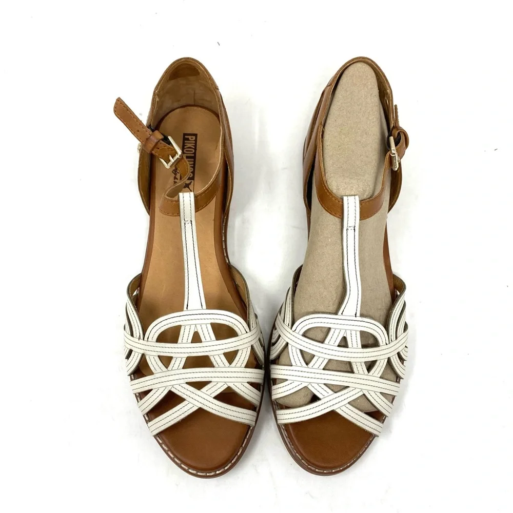 PIKOLINOS Talavera W3D-0668C1 Nata Sandals Women’s 42 New | Leather T-Strap - Picture 4 of 7